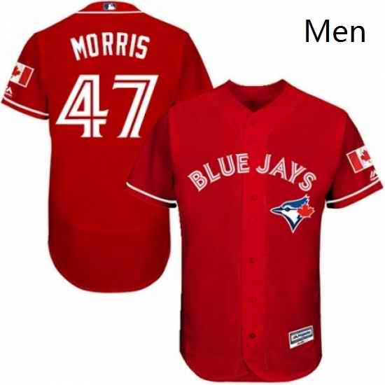 Mens Majestic Toronto Blue Jays 47 Jack Morris Scarlet Alternate Flex Base Authentic Collection MLB Jersey